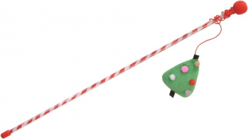 Rotaļlieta kaķiem - Ziemassvētku nūjiņa ar eglīti 48.5cm