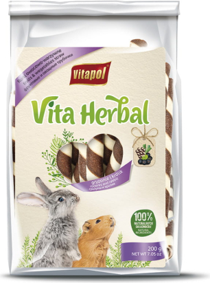 VITA HERBAL augļu un dārzeņu tūbiņas grauzējiem un trušiem 200g
