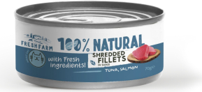 Prefera PF Fresh Farm CAT Shredded fillets in sauce with tuna, salmon and chicken 70 gr