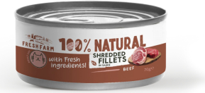 Prefera PF Fresh Farm CAT Shredded fillets in sauce with beef and chicken 70 gr
