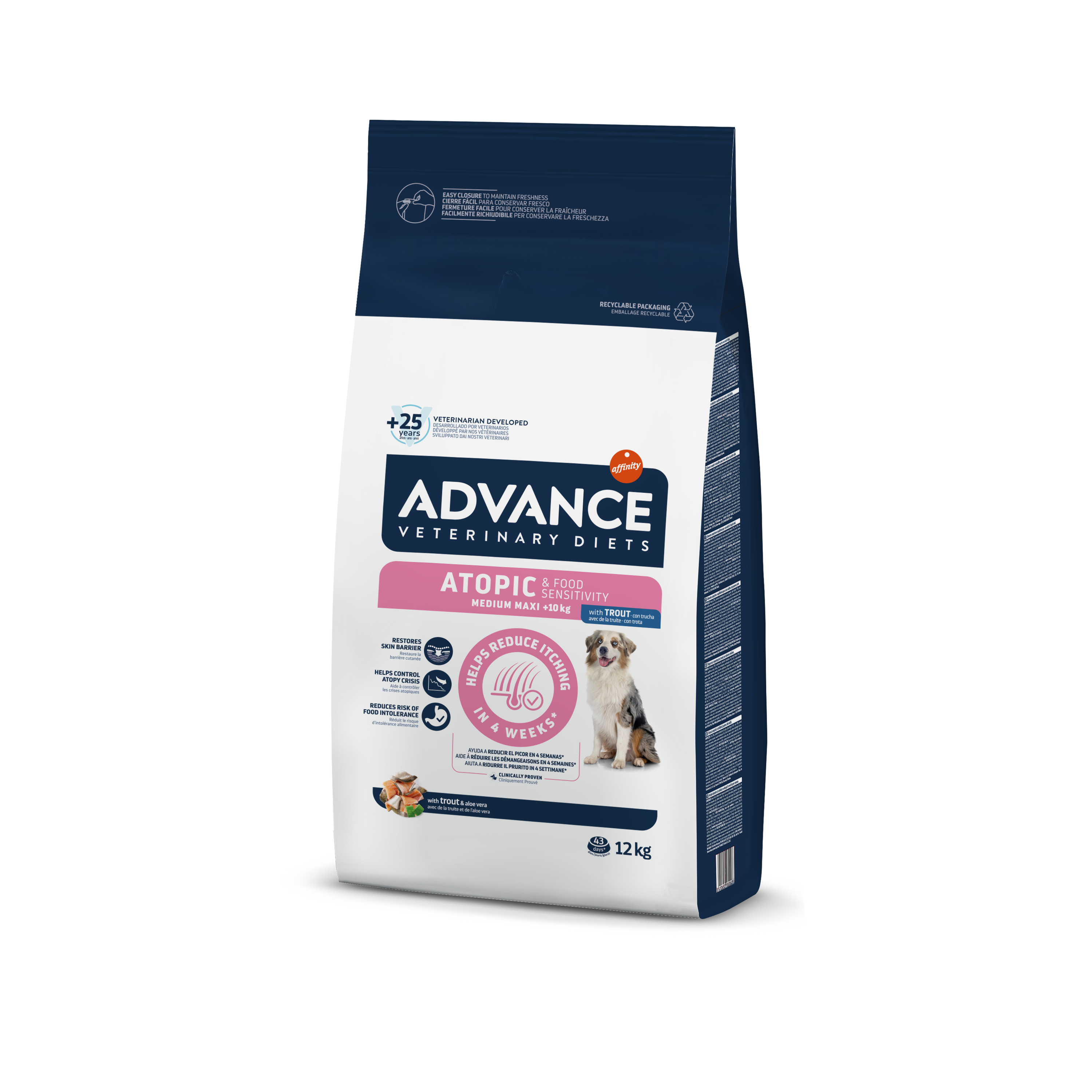 Advance Vet dog Atopic Medium-Maxi ar foreli 12.0 kg