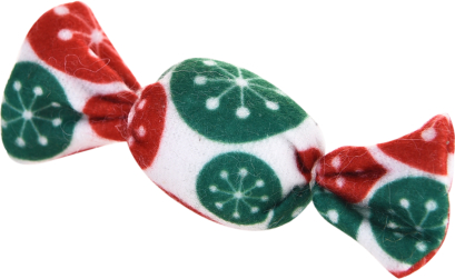 BARRY KING rotaļlieta kaķiem Ziemassvētku konfekte, plīša, sarkani/zaļa 4 x 9 cm