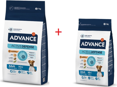 Advance Adv dog mini adult 7kg+Adv dog mini adult 3kg